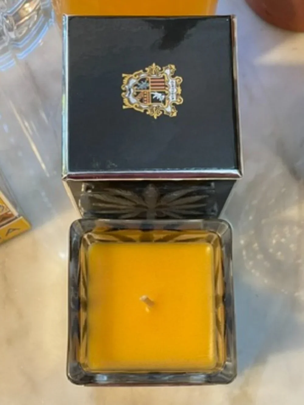 ORTIGIA Ambra Nera Large Candle 6 oz. NWT Gift Boxed